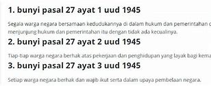 Contoh Kasus Pasal 27 Ayat 1