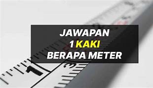 Satu Meter Berapa Kaki